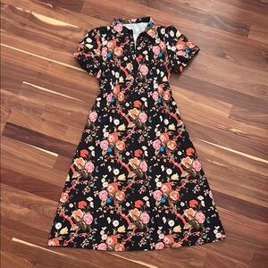 Floral Black Dress